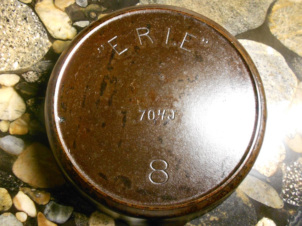 Real early Griswold skillet bottom marked ERIE without the Griswold name